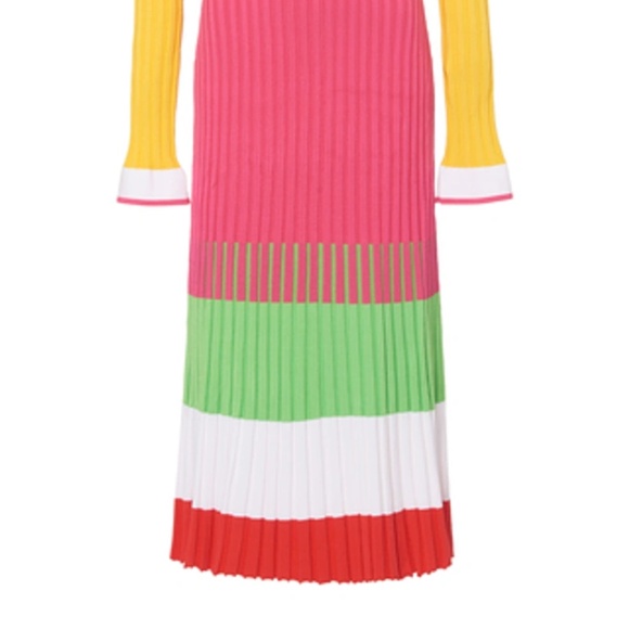 NWOT Prabal Gurung Colorblock Ribbed-Knit Midi Dress  (small size, never worn) - Picture 4 of 8